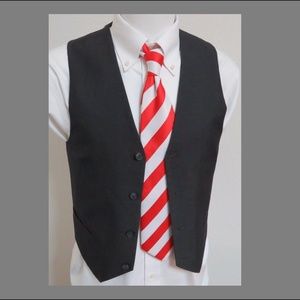 Sz 36 Charcoal Gray Mens Wool Blend #035 Suit Vest
